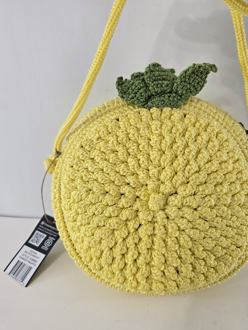 The Sak Kenna Pineapple Crossbody Long Shoulder Knit Bag Summer NWT Kitsch Purse - Picture 4 of 13